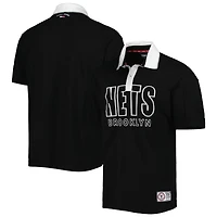 Polo en piqué Stanley pour homme Tommy Jeans Black Brooklyn Nets