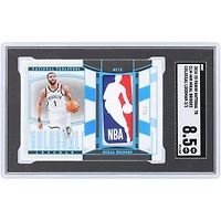 Carte Mikal Bridges Brooklyn Nets 2024-25 Panini National Treasures Colossal Logoman NBA Logo Relic #CLM-MIK #3/3 authentifiée SGC 8.5