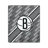 Pegasus Brooklyn Nets 60" x 70" Diagonal Lined Wordmark Ultra Soft Blanket