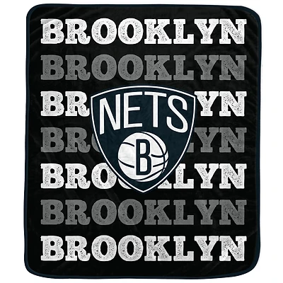 Pegasus Brooklyn Nets 60'' x 70'' Logo Wordmark Plush Blanket