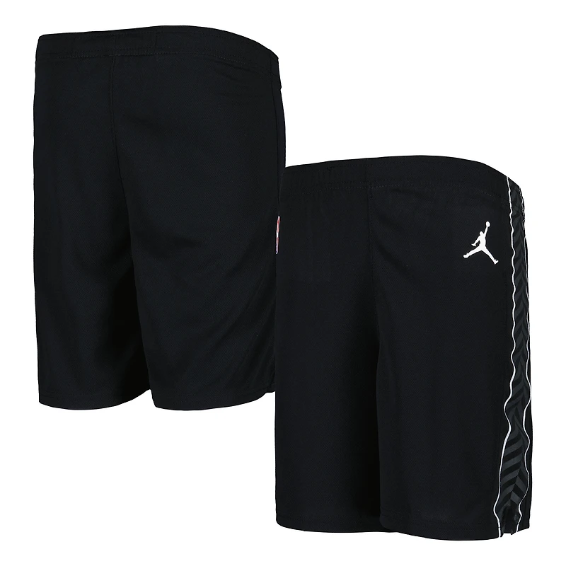 Preschool Jordan Brand Black Brooklyn Nets Statement Edition Team Replica Shorts