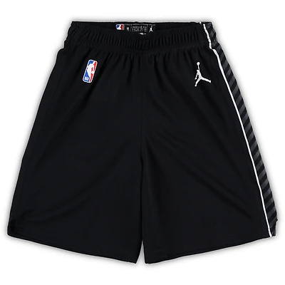Preschool Jordan Brand Black Brooklyn Nets Statement Edition Team Replica Shorts