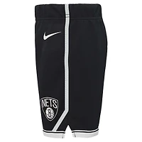 Preschool Nike Black Brooklyn Nets Icon Replica Shorts