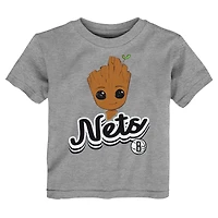 Ensemble t-shirt deux pièces pour tout-petits des Brooklyn Nets Heather Gray Les Gardiens de la Galaxie