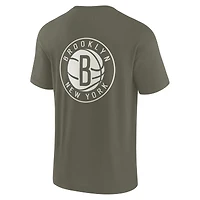T-shirt unisexe Fanatics Olive Brooklyn Nets Elements super doux à manches courtes