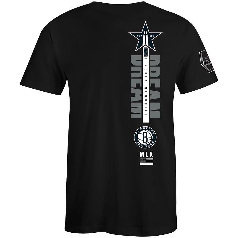 T-shirt unisexe FISLL x Black History Collection noir Brooklyn Nets
