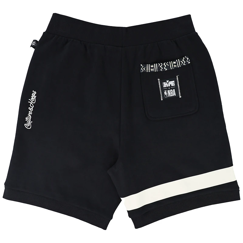 Unisex NBA x Two Hype  Black Brooklyn Nets Culture & Hoops Premium Classic Fleece Shorts