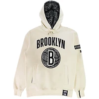 Unisex NBA x Two Hype  Cream Brooklyn Nets Culture & Hoops Heavyweight Pullover Hoodie