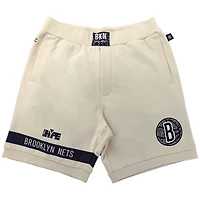 Unisex NBA x Two Hype  Cream Brooklyn Nets Culture & Hoops Premium Classic Fleece Shorts