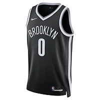 Maillot unisexe Nike Mikel Brown Jr. noir Brooklyn Nets Swingman - Édition Icon
