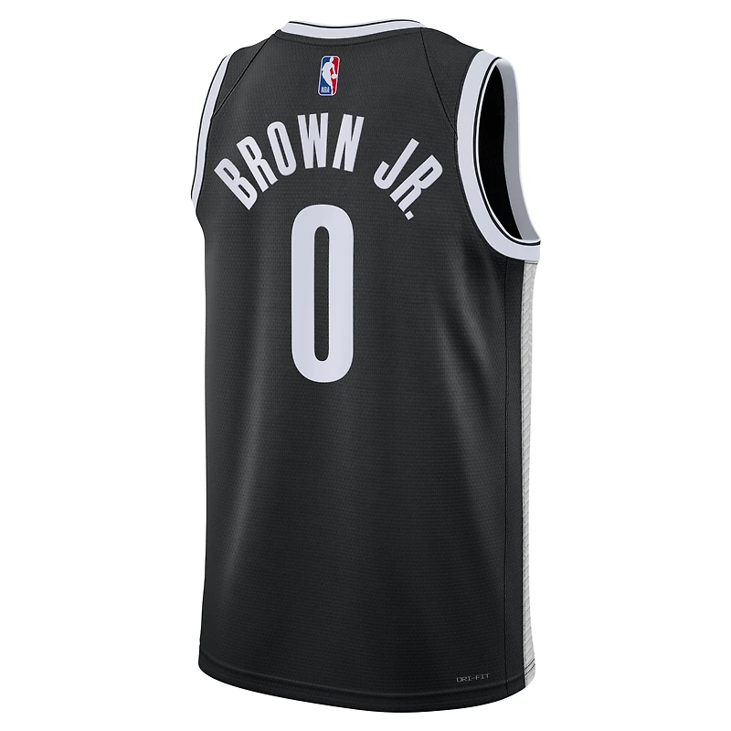 Unisex Nike Mikel Brown Jr. Black Brooklyn Nets Swingman Jersey - Icon Edition
