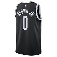 Unisex Nike Mikel Brown Jr. Black Brooklyn Nets Swingman Jersey - Icon Edition