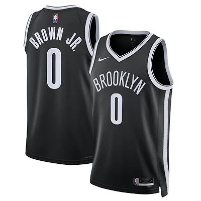 Unisex Nike Mikel Brown Jr. Black Brooklyn Nets Swingman Jersey - Icon Edition