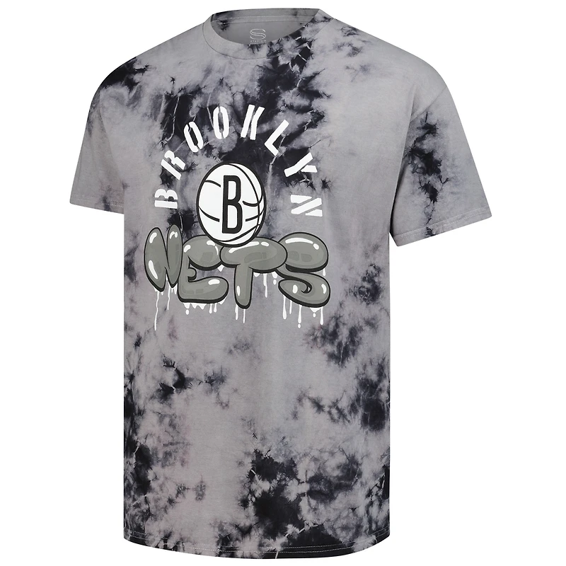 T-shirt unisexe Stadium Essentials Charcoal Brooklyn Nets Street Art Dark Crystal Washed