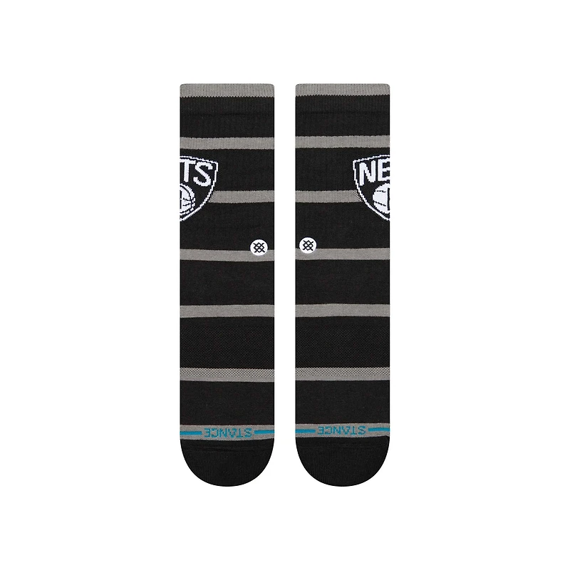 Chaussettes unisexes Stance Brooklyn Nets Prep Stripe Crew