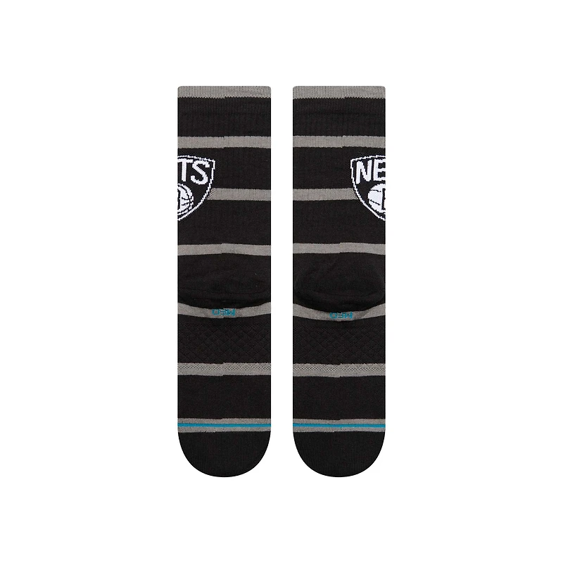 Chaussettes unisexes Stance Brooklyn Nets Prep Stripe Crew