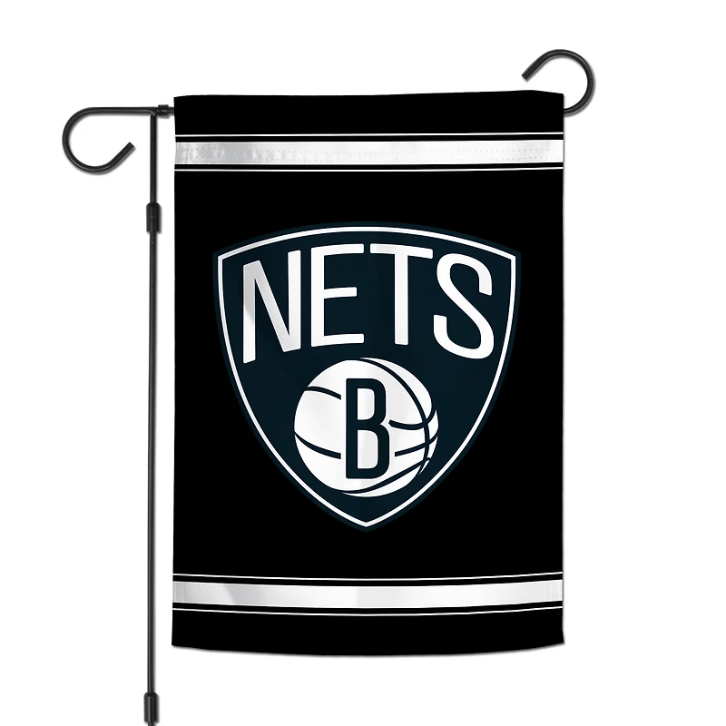 Drapeau de jardin double face WinCraft Brooklyn Nets 12" x 18"
