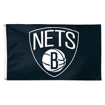 Drapeau WinCraft Brooklyn Nets 3' x 5' avec logo principal (face simple)