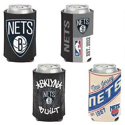 WinCraft Brooklyn Nets 4-Pack 12oz. Can Cooler Set