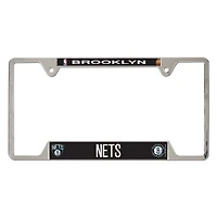 Cadre de plaque d'immatriculation en métal chromé WinCraft Brooklyn Nets