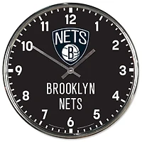 WinCraft Brooklyn Nets Chrome Wall Clock