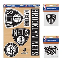 Pack varié d'autocollants WinCraft Brooklyn Nets