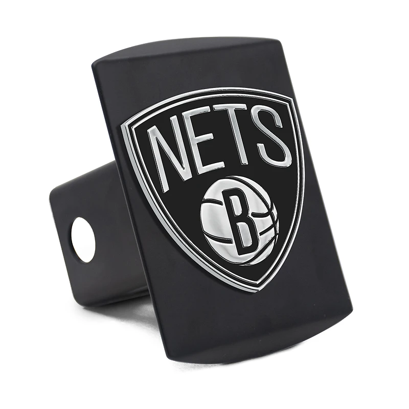 Housse d'attelage WinCraft Premium en métal chromé avec logo des Brooklyn Nets