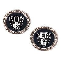 Boucle d'oreille ronde WinCraft Brooklyn Nets Team Post