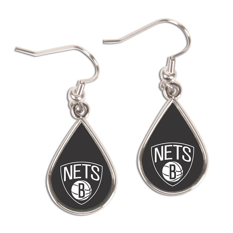 Boucles d'oreilles pendantes WinCraft Brooklyn Nets en forme de larme
