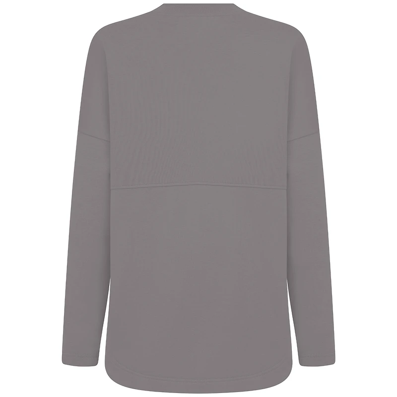 Women's Levelwear  Gray Brooklyn Nets Mother's Day Beaudry Arched Pullover Sweatshirt