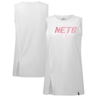 Women's Levelwear  White Brooklyn Nets Mother's Day Influx Floral Tank Top