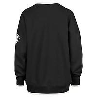 Women's '47  Black Brooklyn Nets Rise Wax Pack Daze '80s Oversize Pullover Sweatshirt