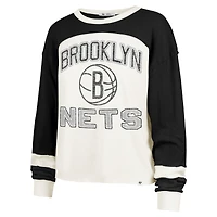 T-shirt à manches longues raglan '47 Cream Brooklyn Nets pour femme