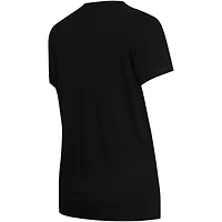 Ensemble de nuit pour femme College Concepts noir/gris Brooklyn Nets Arctic T-shirt et pantalon en flanelle