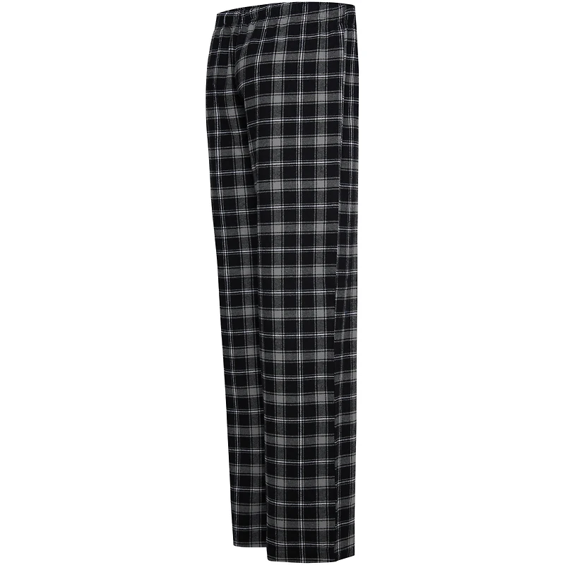 Ensemble de nuit pour femme College Concepts noir/gris Brooklyn Nets Arctic T-shirt et pantalon en flanelle