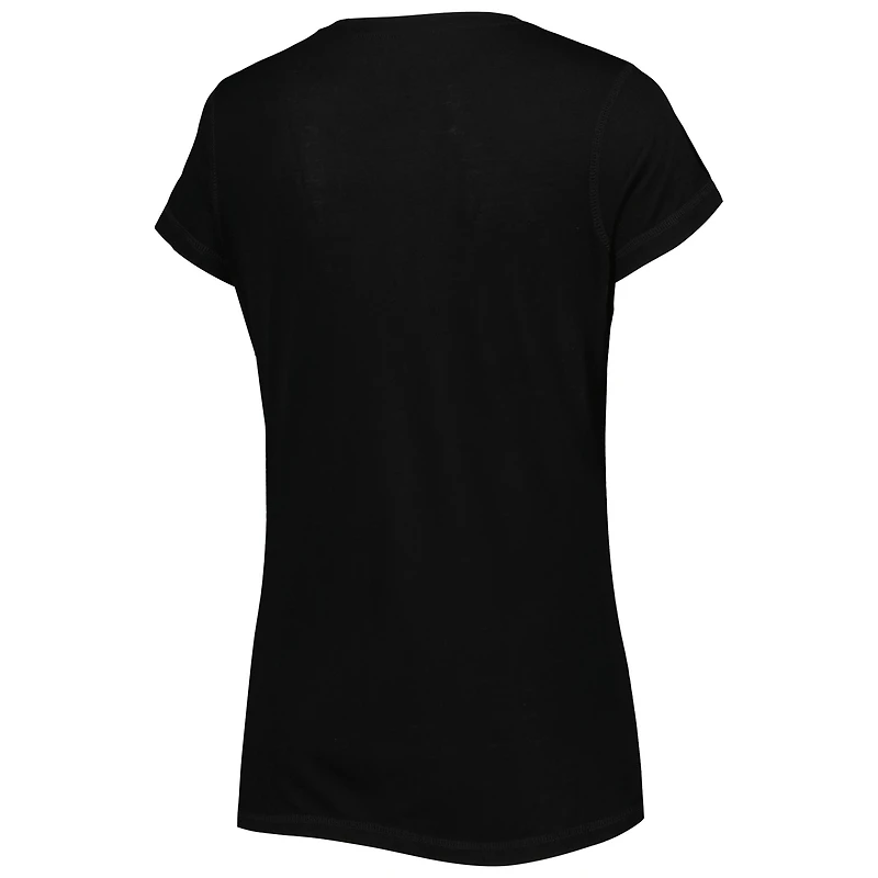 Ensemble de pyjama Concepts Sport noir/gris pour femme, haut et pantalon avec badge Brooklyn Nets