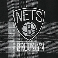 Ensemble de pyjama Concepts Sport noir/gris pour femme, haut et pantalon avec badge Brooklyn Nets