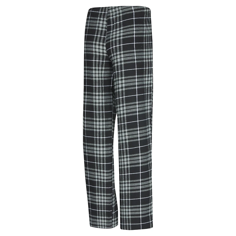 Women's Concepts Sport Black/Gray Brooklyn Nets Vector Top & Flannel Pants Sleep Set