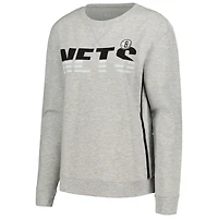 Ensemble de nuit Concepts Sport pour femmes, t-shirt et short à manches longues en cèdre gris Brooklyn Nets