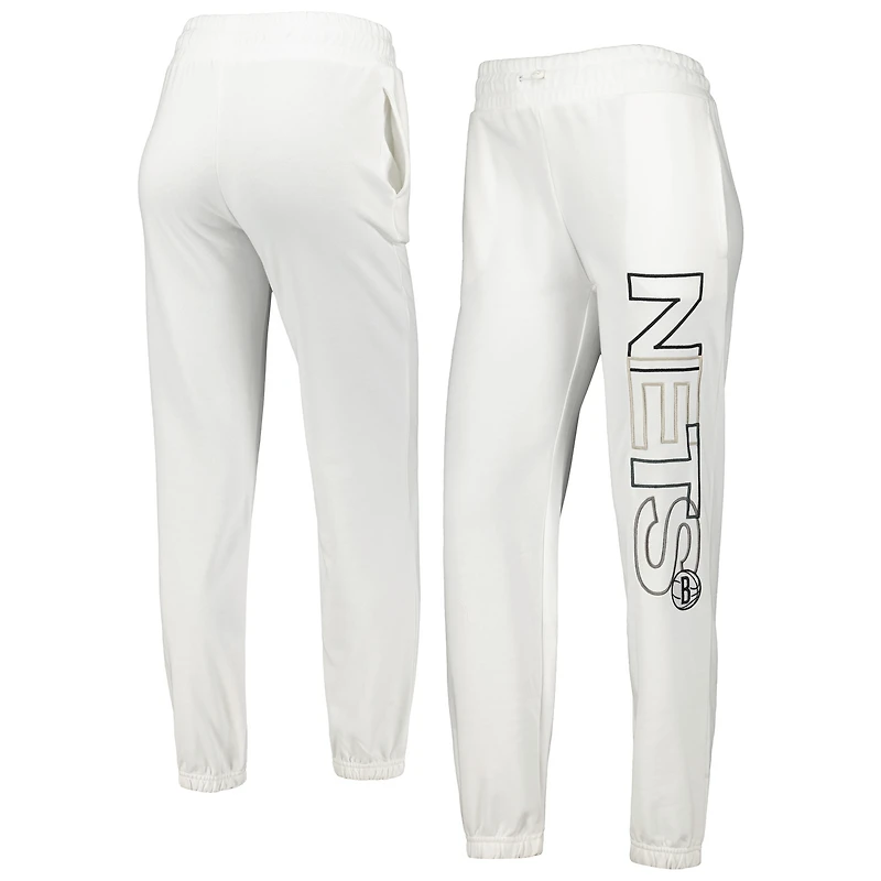 Pantalon Femme Concepts Sport Brooklyn Nets Sunray Blanc