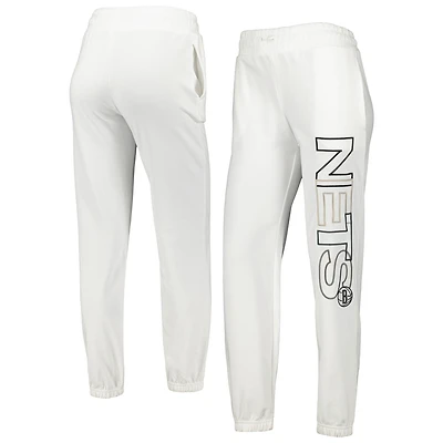 Pantalon Femme Concepts Sport Brooklyn Nets Sunray Blanc