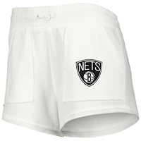 Women's Concepts Sport  White Brooklyn Nets Sunray Shorts