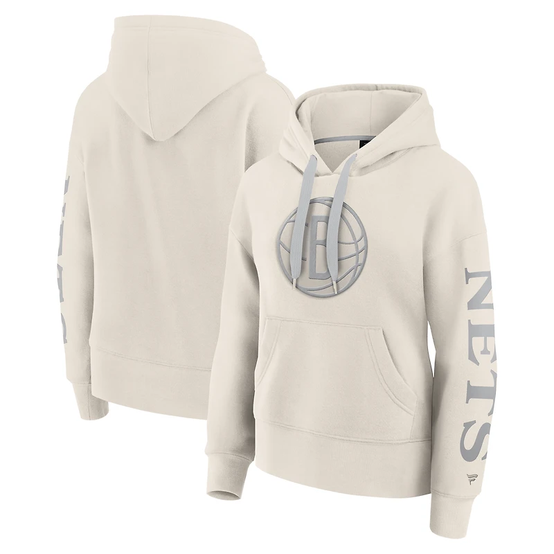 Sweat à capuche manches longues Fanatics pour femme Brooklyn Nets Elements Next Cream