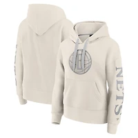 Sweat à capuche manches longues Fanatics pour femme Brooklyn Nets Elements Next Cream