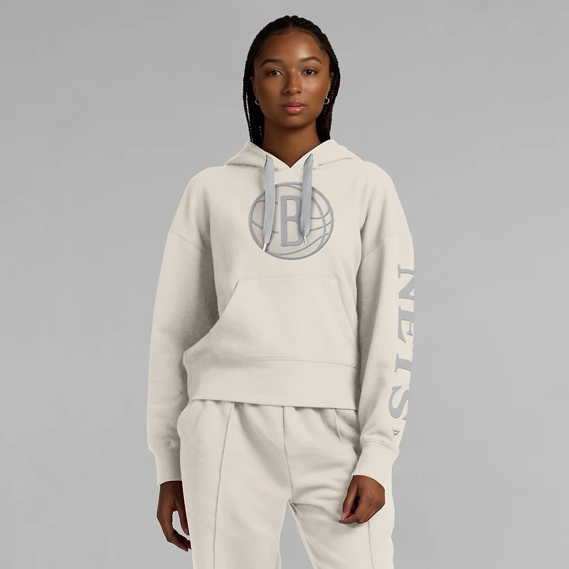 Sweat à capuche manches longues Fanatics pour femme Brooklyn Nets Elements Next Cream