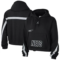 Sweat à capuche Jordan Brand Brooklyn Nets Courtside Statement Edition pour femme, noir