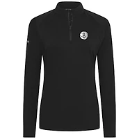 Women's Levelwear Black Brooklyn Nets Flex Insignia 2.0 Quarter-Zip Top