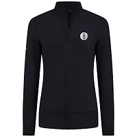 Veste zippée intégrale noire Shine des Brooklyn Nets pour femme Levelwear
