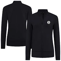 Veste zippée intégrale noire Shine des Brooklyn Nets pour femme Levelwear
