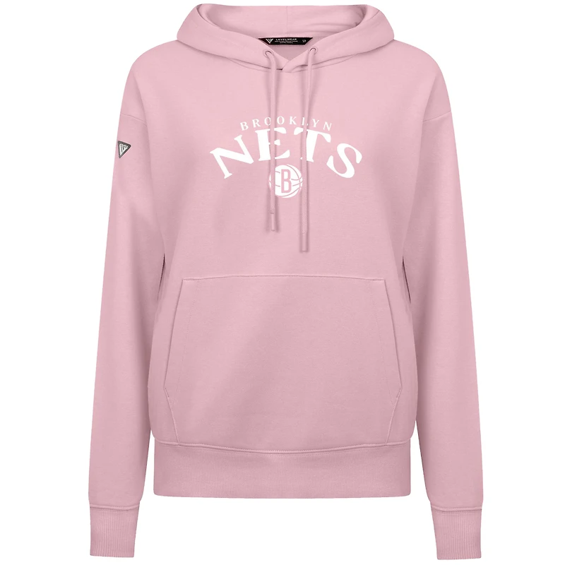 Women's Levelwear  Light Pink Brooklyn Nets Mother's Day Adorn Arched Pullover Hoodie